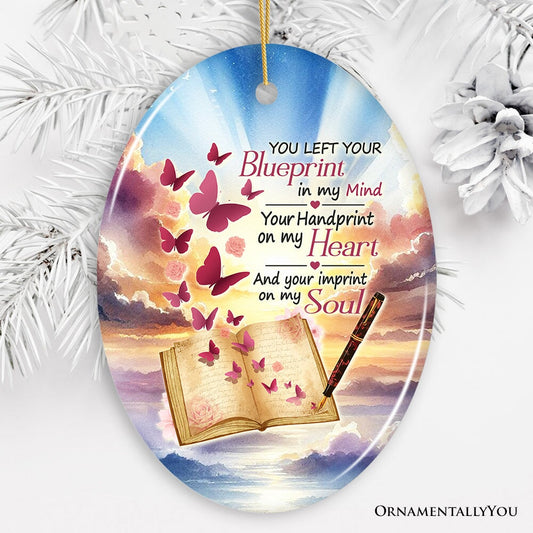 Blueprint in Mind, Heart and Soul Ornament, Heavenly Christmas Memorial Gift