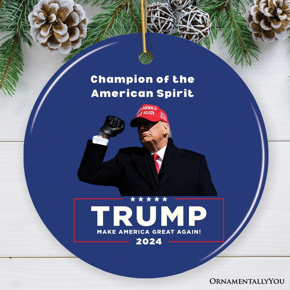 Donald Trump Champion Of The American Spirit Ceramic Ornament Gift