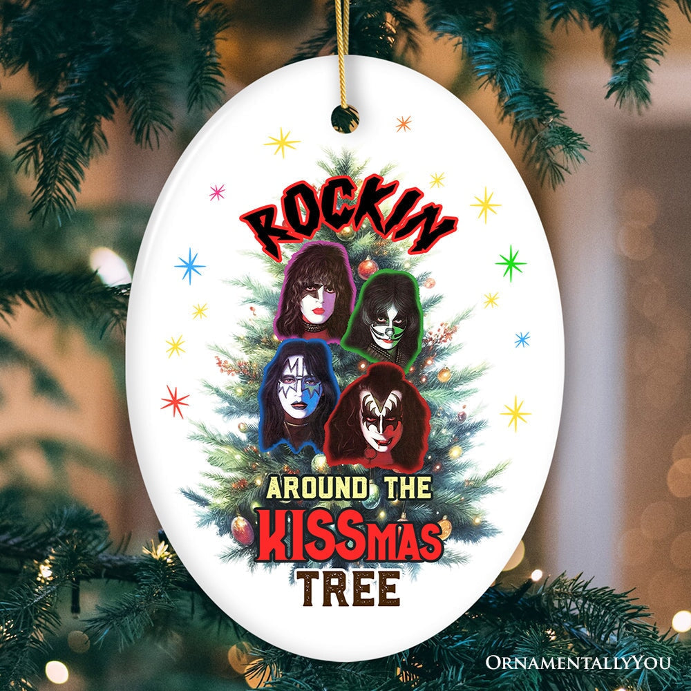 Iconic Hard Rock n Roll Guitar Christmas Ornament, Rockin Around the Christmas Tree