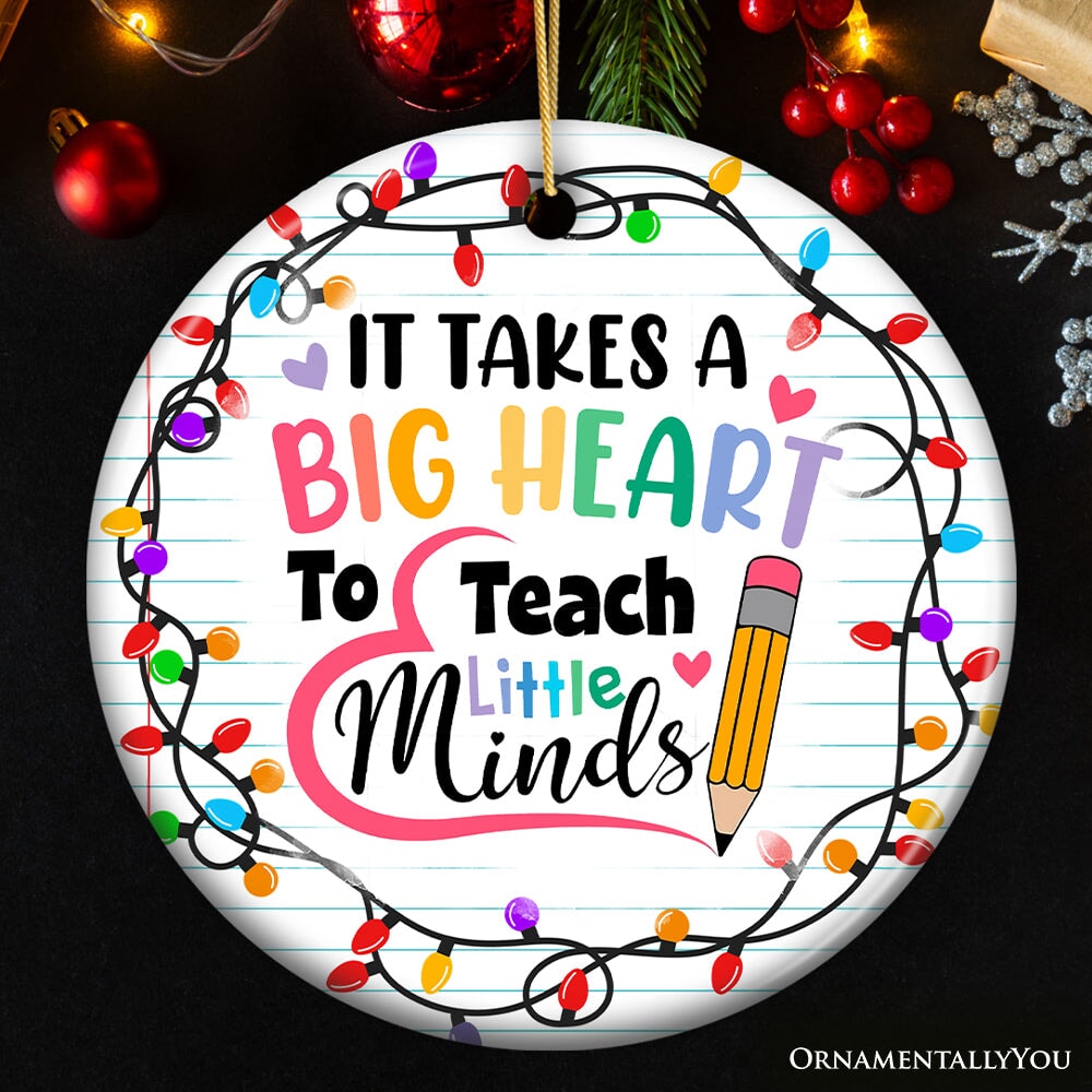 It Takes A Big Heart Ornament, Empowering Holiday Gift for Special Needs Educators