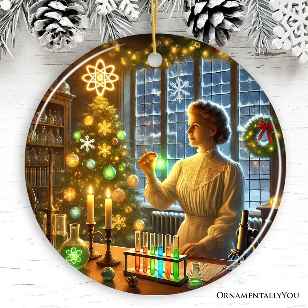 Marie Curie Christmas Ornament, Physicist and Chemist Student and Teacher Gift