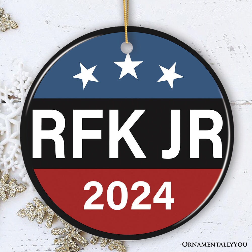 RFK JR for President 2024 in Black Ornament, Robert Kennedy