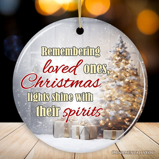 Remembering Loved Ones on Christmas Ornament, Winter Elegance Gift