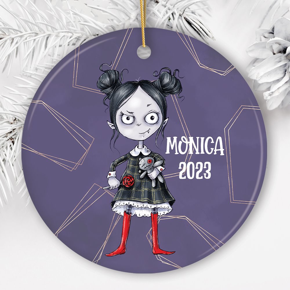 Spooky Girl Customized Halloween Ornament, Daughter Gift