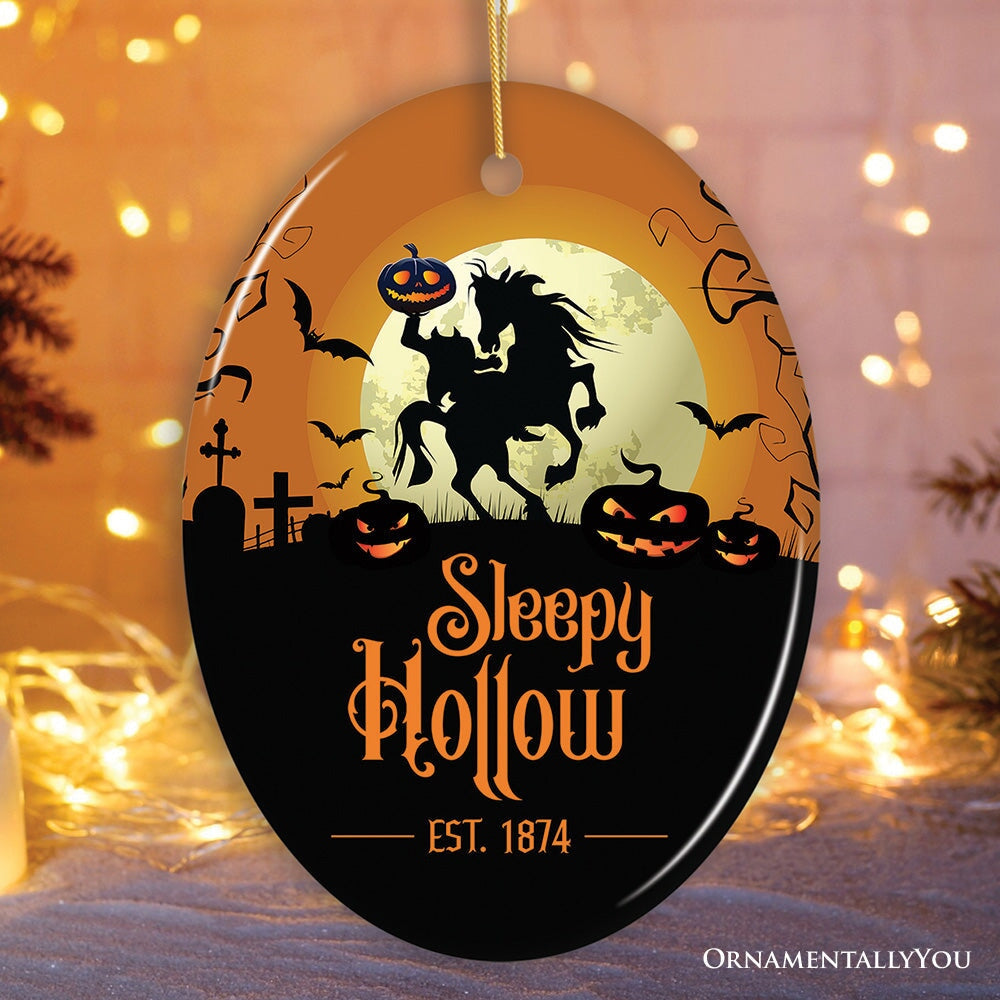 Spooky Sleepy Hollow Headless Horseman Ornament, Halloween Attraction Gift for Christmas Tree