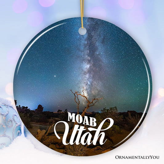 Breathtaking Desert Town Moab Ornament, Utah Nature and Landscapes Travel Souvenir and Christmas Gift