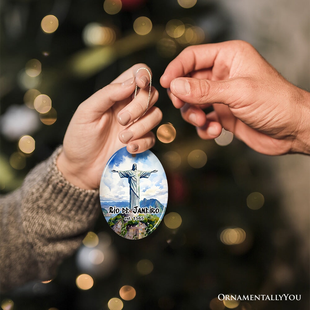 Christ the Redeemer Ornament, Brazilian Christmas Gift, Rio de Janeiro Souvenir