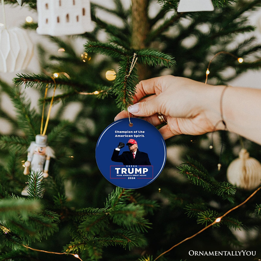 Donald Trump Champion Of The American Spirit Ceramic Ornament Gift