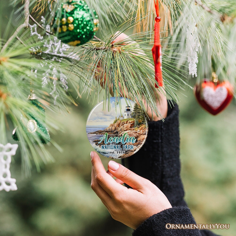 Majestic Acadia National Park Artwork Ornament, Travel Souvenir and Christmas Gift