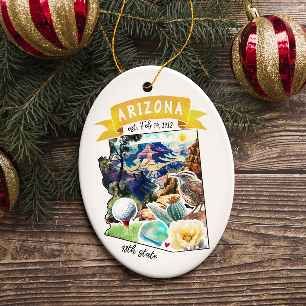 Artistic Arizona State Themes and Landmarks Christmas Ornament