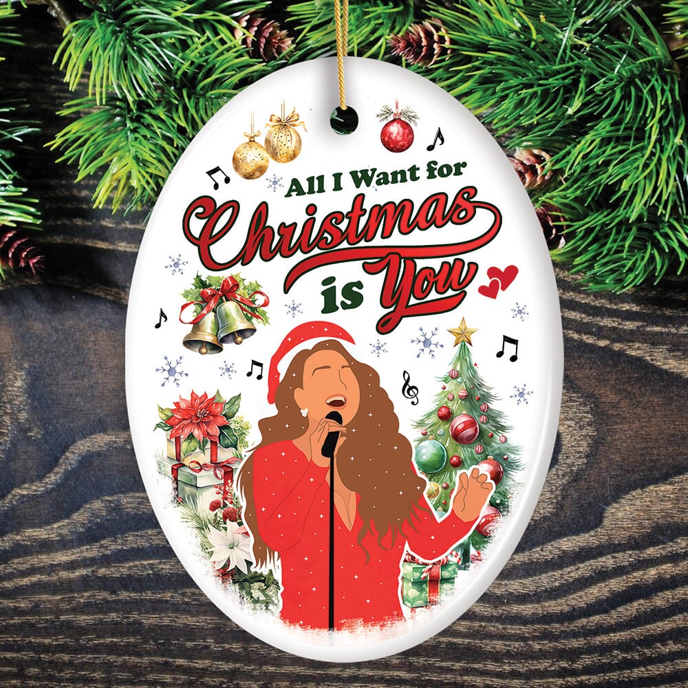 Artistic Classic Holiday Melody Ornament, All I Want for Christmas Is You, Celebrity Singer Gift