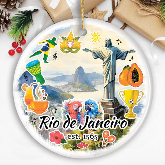 Cultural Rio de Janeiro Art Ornament, Brazil Landmarks Souvenir Gift