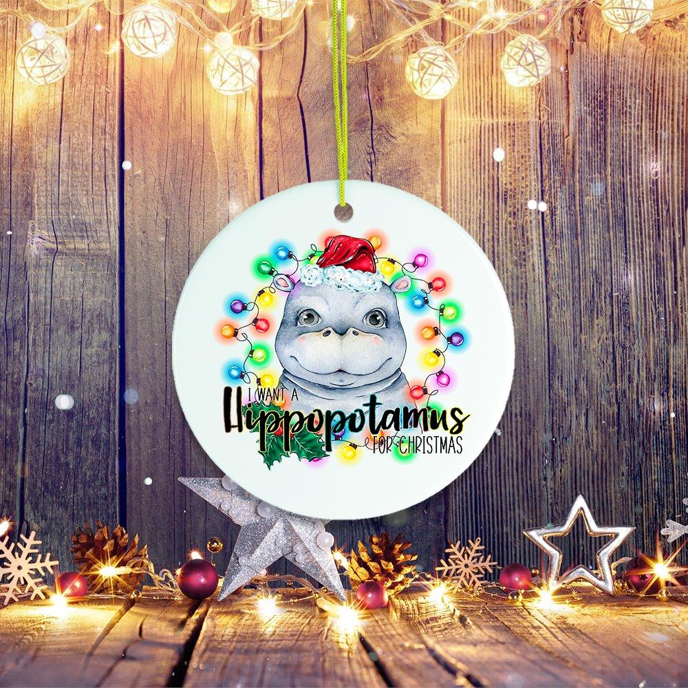 Hippopotamus Christmas Ornament