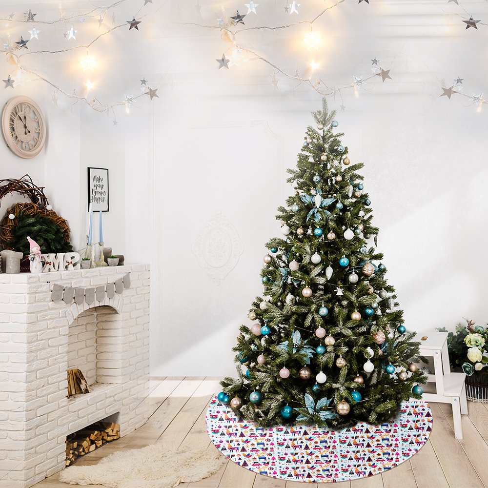 Scandinavian Folk Style Christmas Tree Skirt