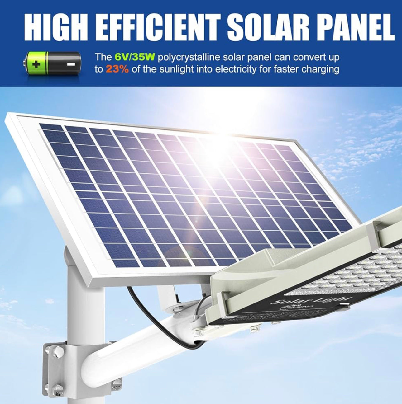 1600W Commercial Solar Street Lights Outdoor Waterproof 160000LM Dusk to Dawn