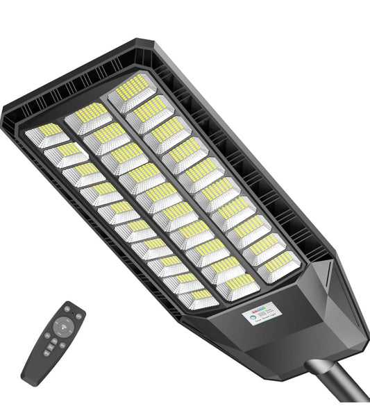 3000W Solar Street Light, 180000 Lumens Dusk to Dawn Street Lights Solar Powered Motion Sensor