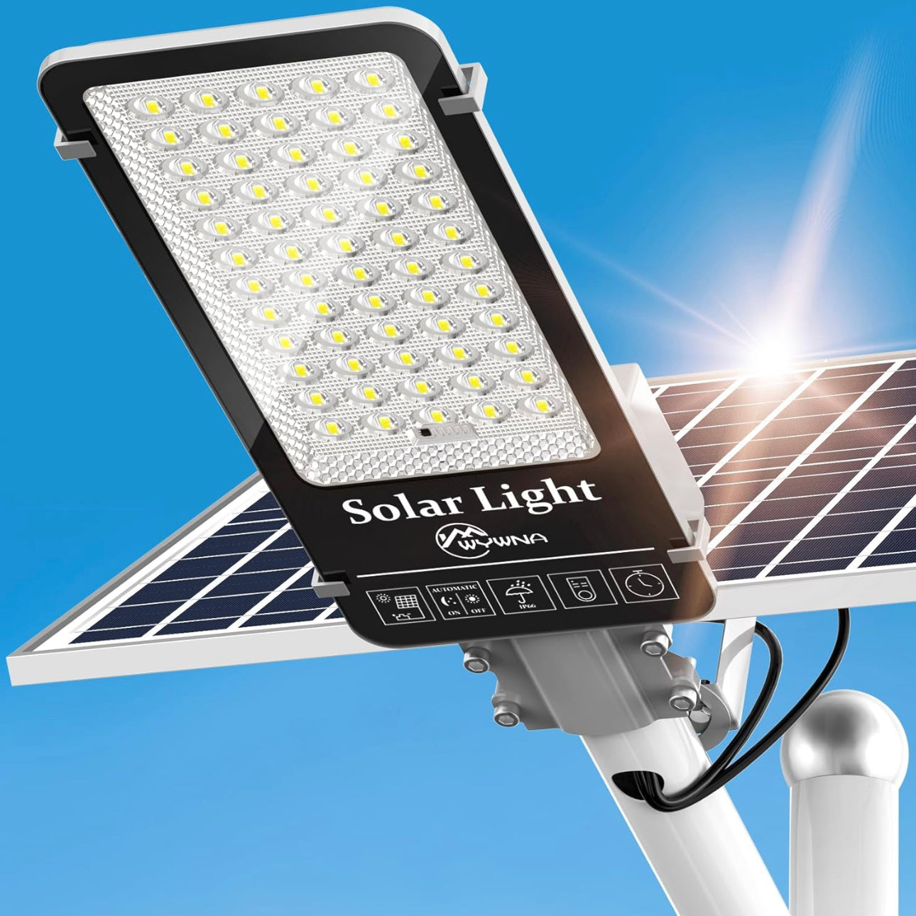 1600W Commercial Solar Street Lights Outdoor Waterproof 160000LM Dusk to Dawn