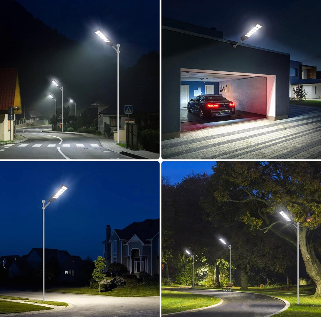 1000W Solar Street Light Motion Sensor, 80000LM IP65 Waterproof with Remote Control