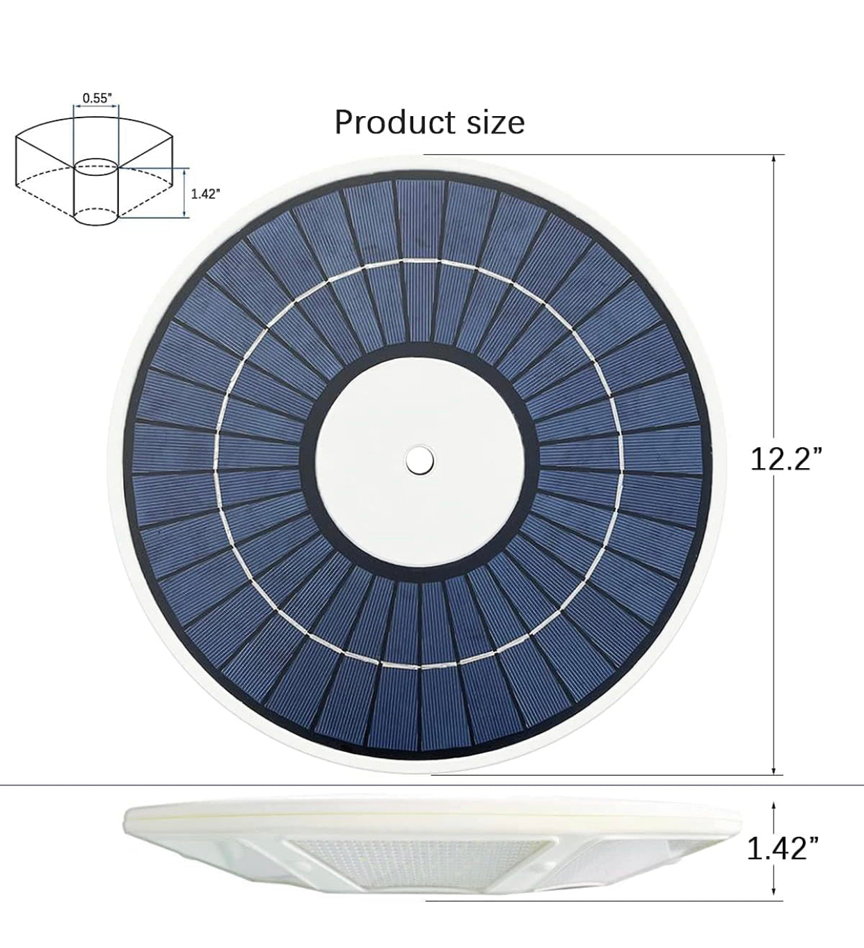 Commercial Solar Flag Pole Light Outdoor Dusk to Dawn, 266 led Light, 4200lm Super Bright