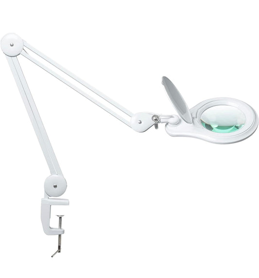 5X PRO XL Magnifying Desk Clamp Lamp – With Bright LED Light