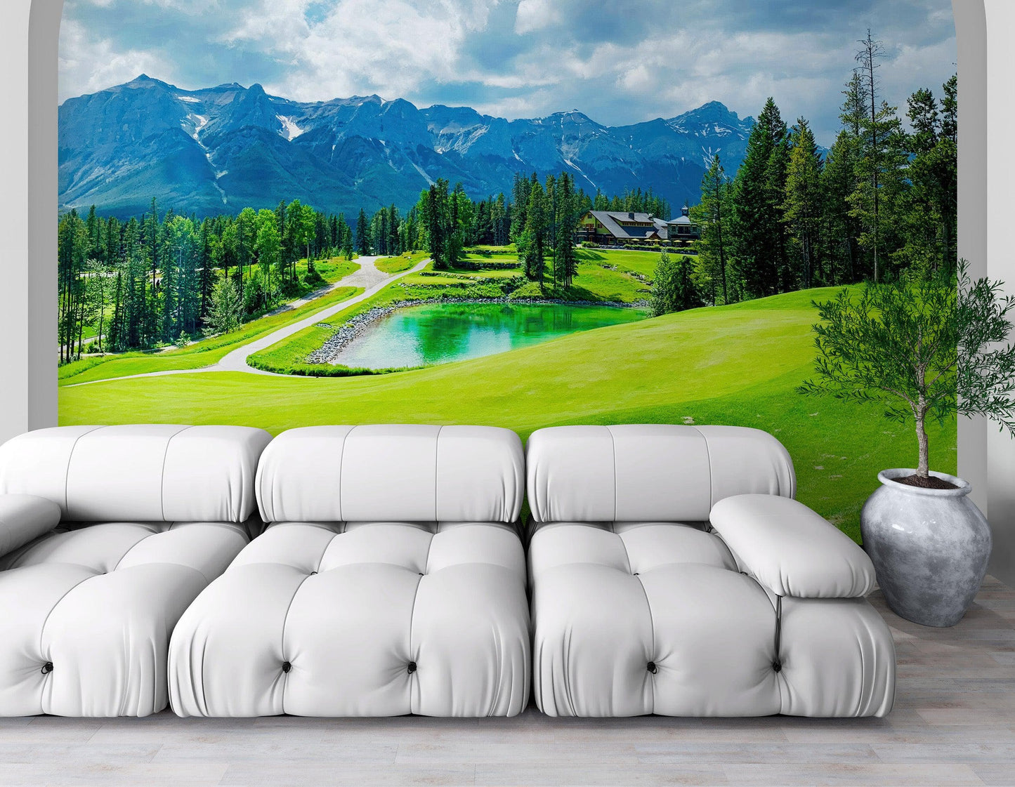 Golf Course Mountain View Wallpaper. #6767