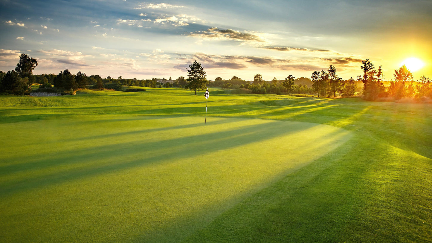 Golf Course Wallpaper. Sunset Over Golf Course. #6747