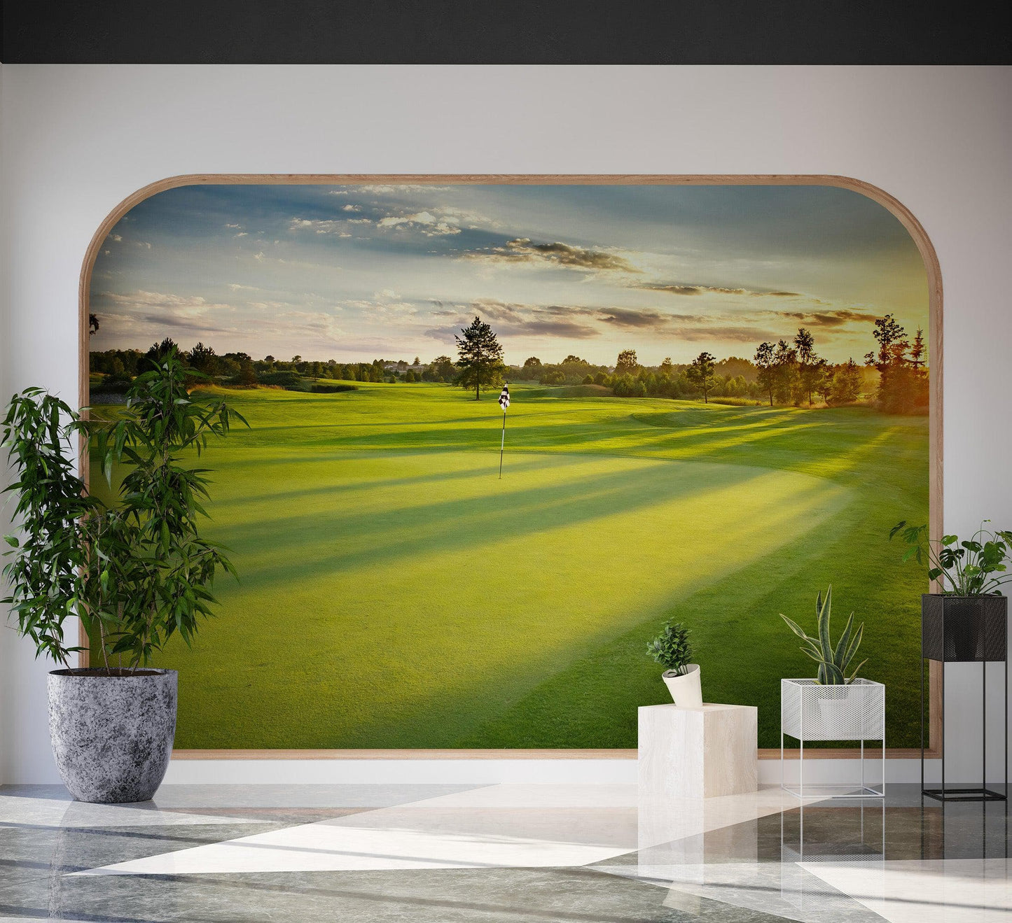 Golf Course Wallpaper. Sunset Over Golf Course. #6747