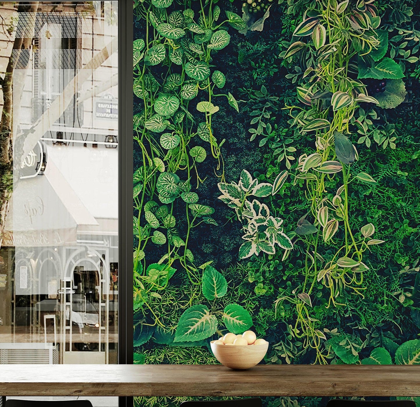 Greenery Jungle Bush Wallpaper Mural. Tropical Leaves / Fern Wallpaper. #6765