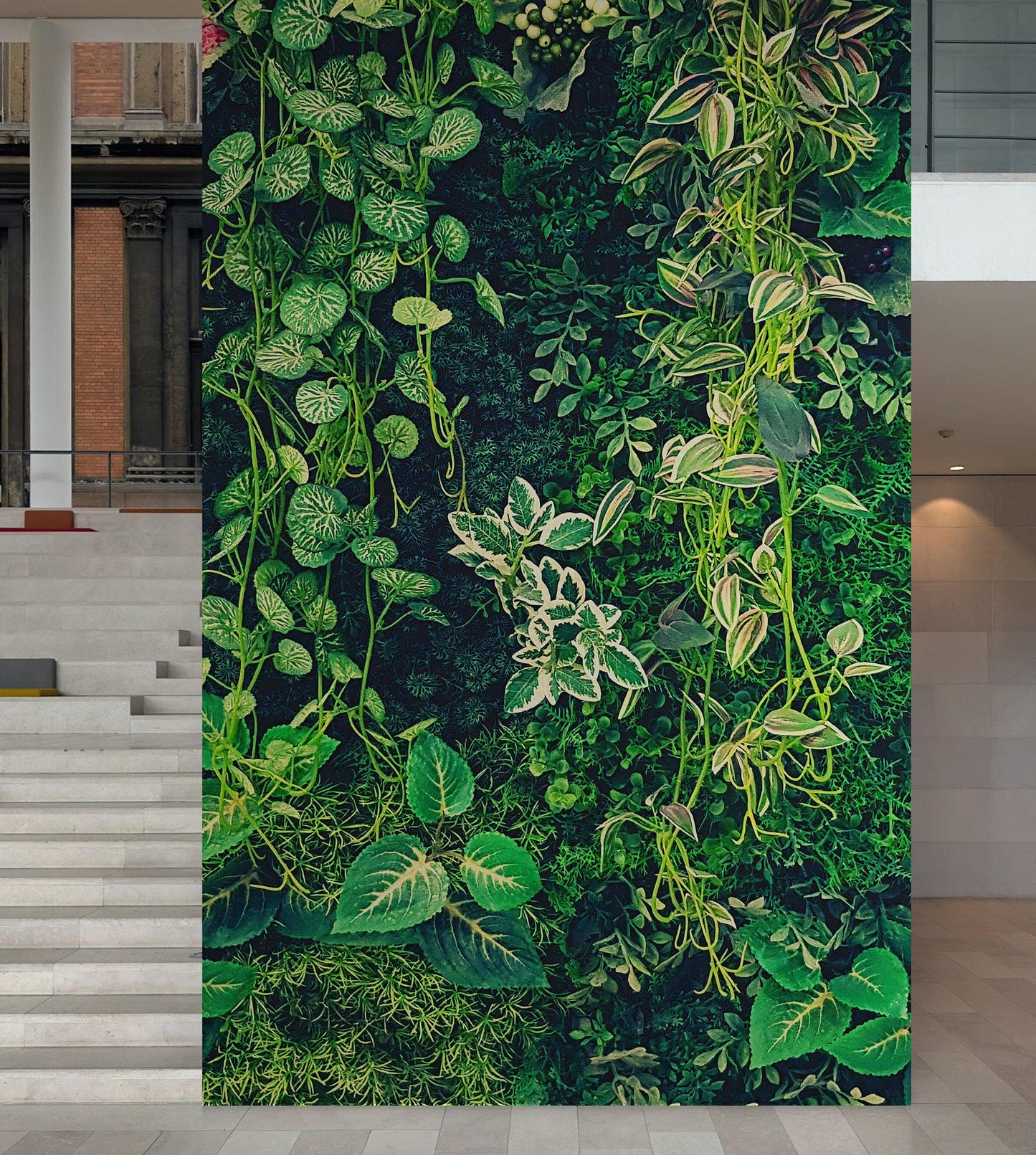 Greenery Jungle Bush Wallpaper Mural. Tropical Leaves / Fern Wallpaper. #6765