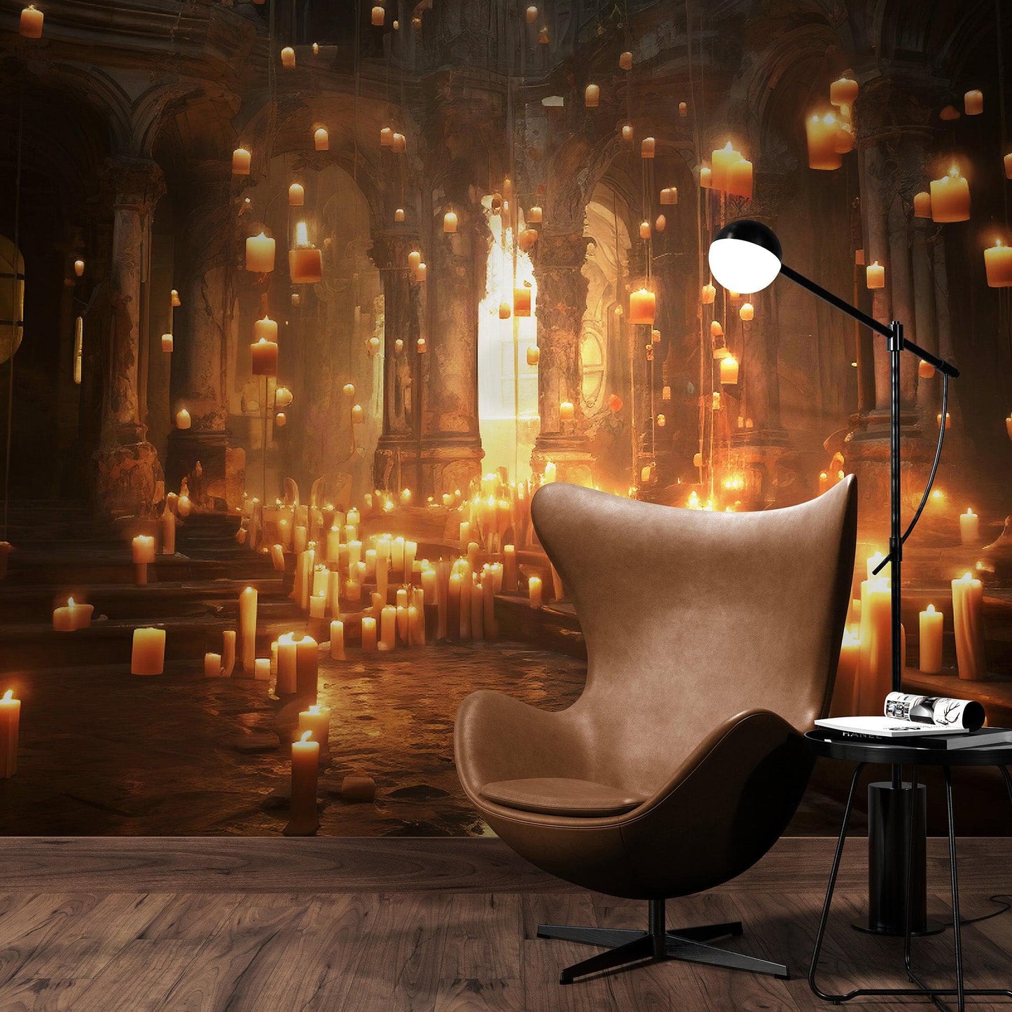 Floating Candles /  Great Hall Room Wallpaper /  Wizardly World Wall Mural. #6764