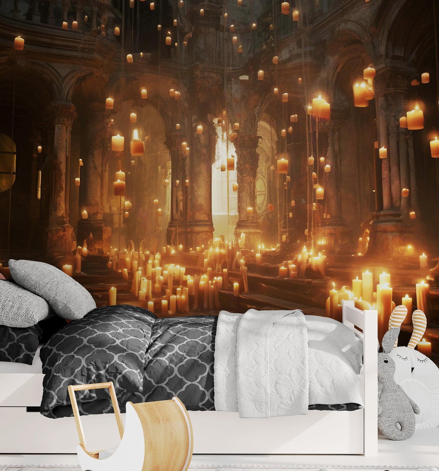 Floating Candles /  Great Hall Room Wallpaper /  Wizardly World Wall Mural. #6764