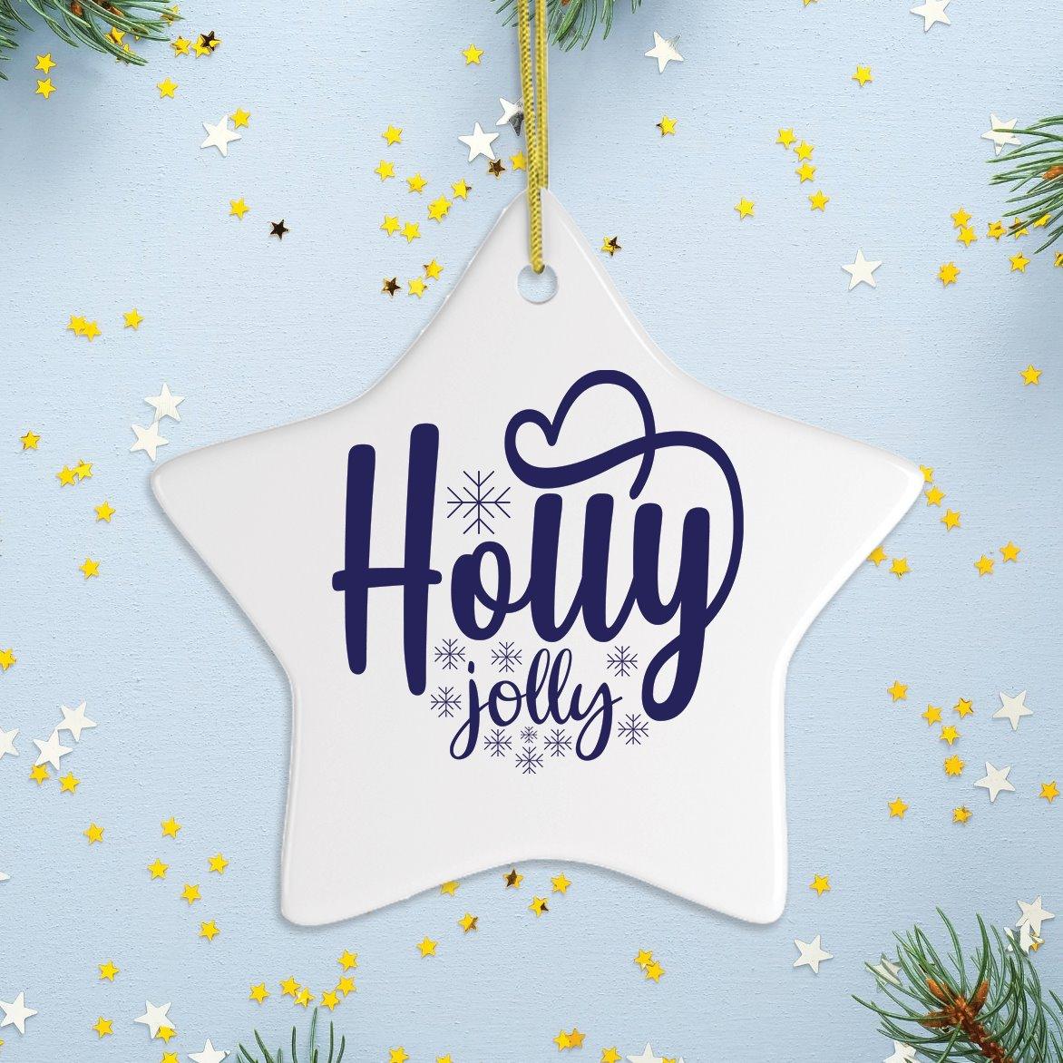 Holly Jolly Christmas Ornament