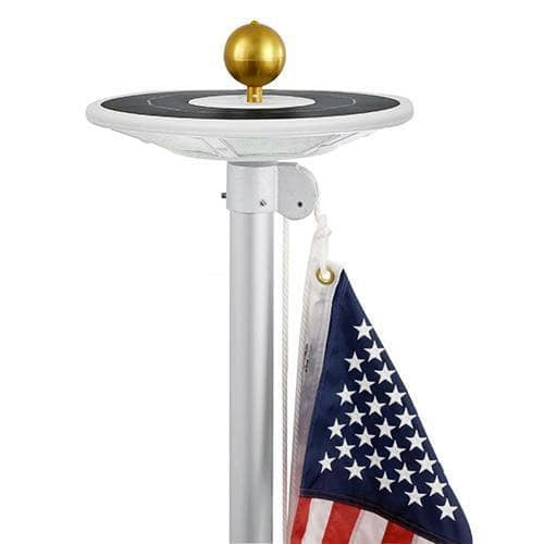 Commercial Solar Flag Pole Light Outdoor Dusk to Dawn, 266 led Light, 4200lm Super Bright