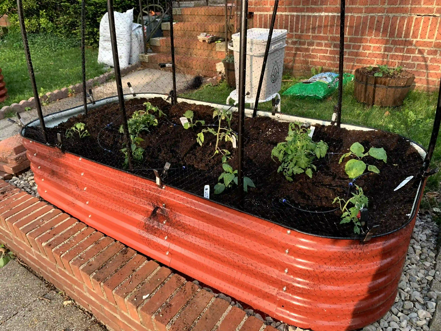 17" Tall, 12-in-1 Raised Garden Bed in Barn Red