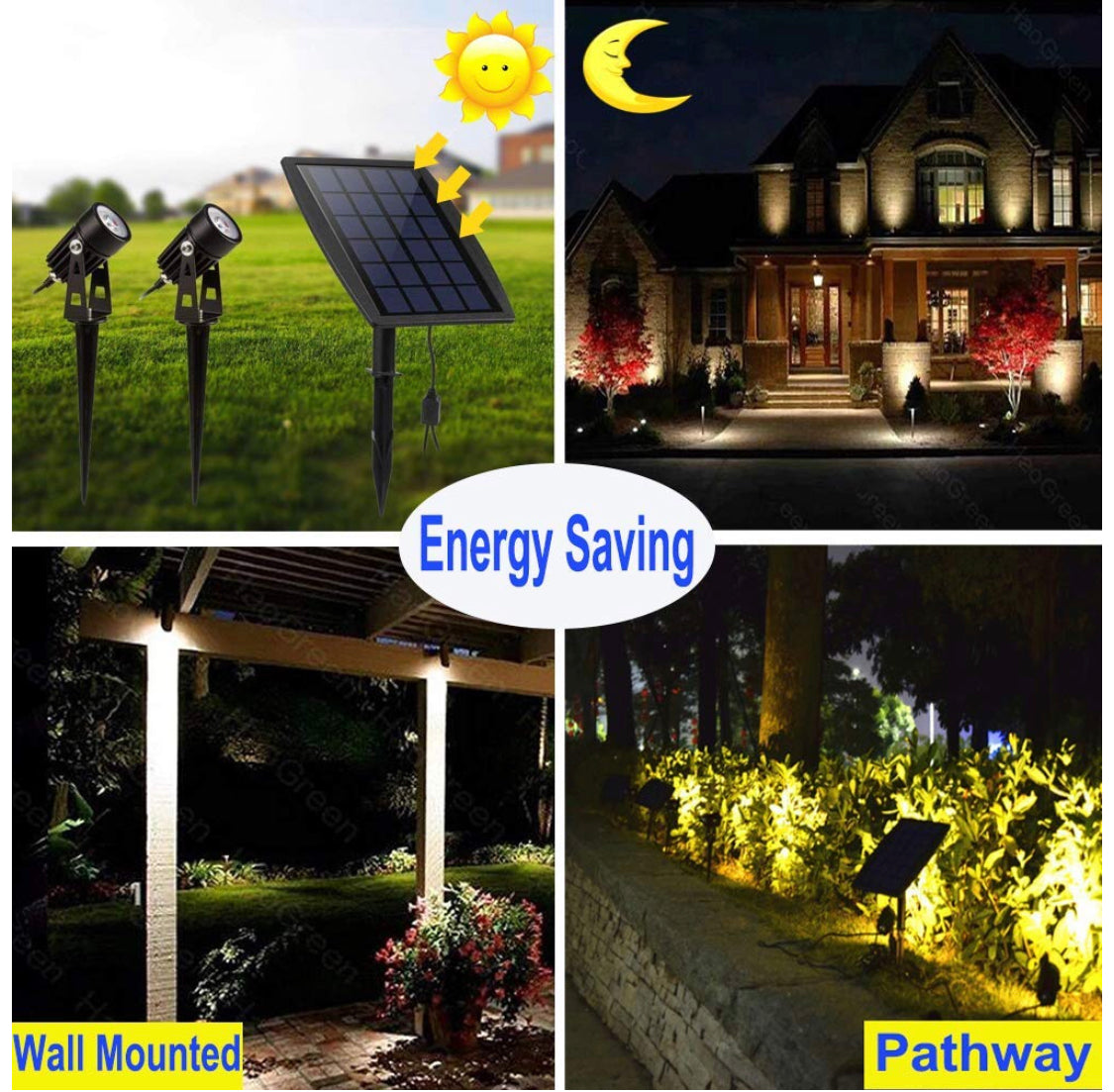 High End Solar LED Spotlight 60 Lumen (Set of 2)