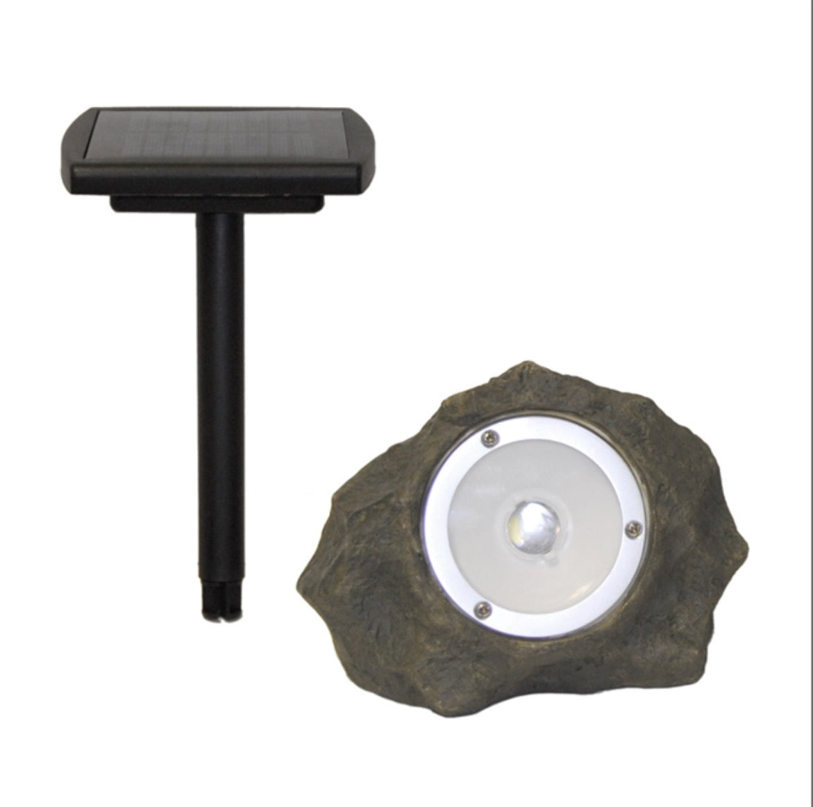 4Pack Smith&Hawken Outdoor Solar Powered Rock Spotlight Walkway LED Garden Path