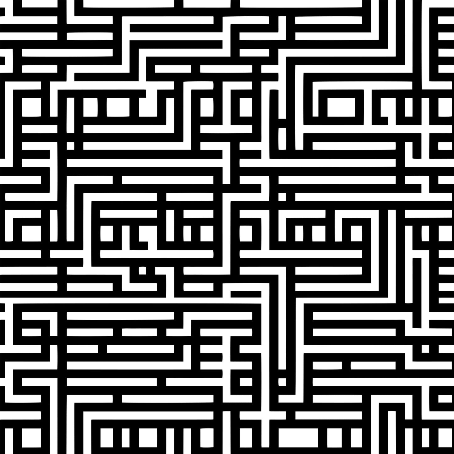 Abstract Maze Black and White Wallpaper Mural. #6739