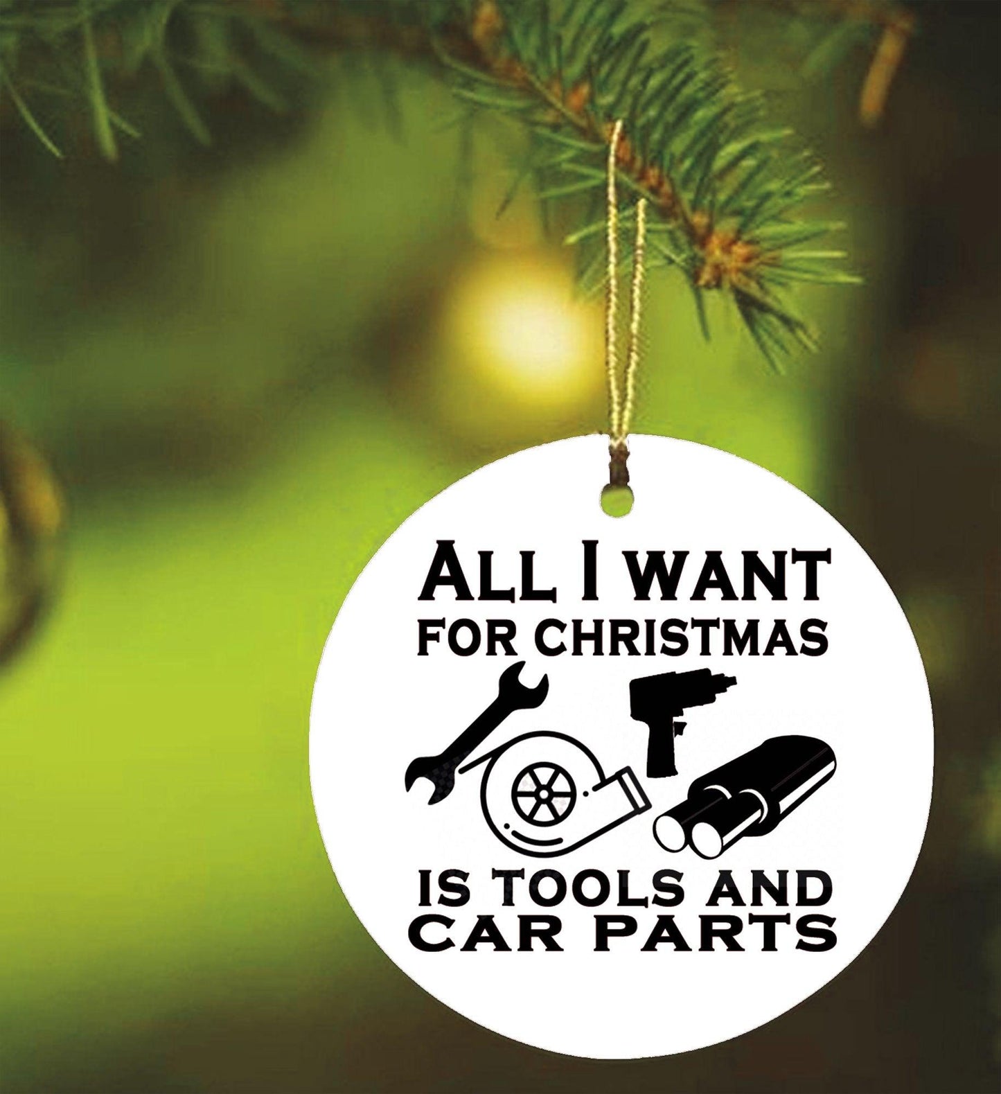 Mechanic Quote Christmas Ornament