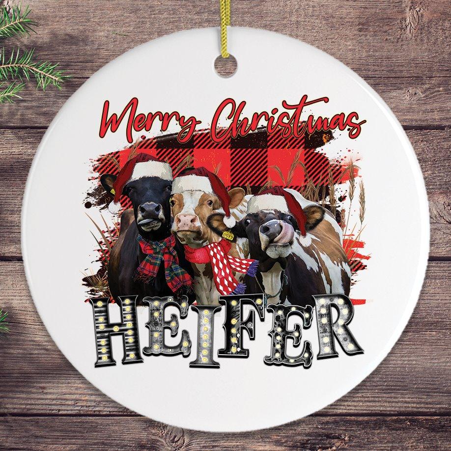 Merry Christmas Heifers Ornament