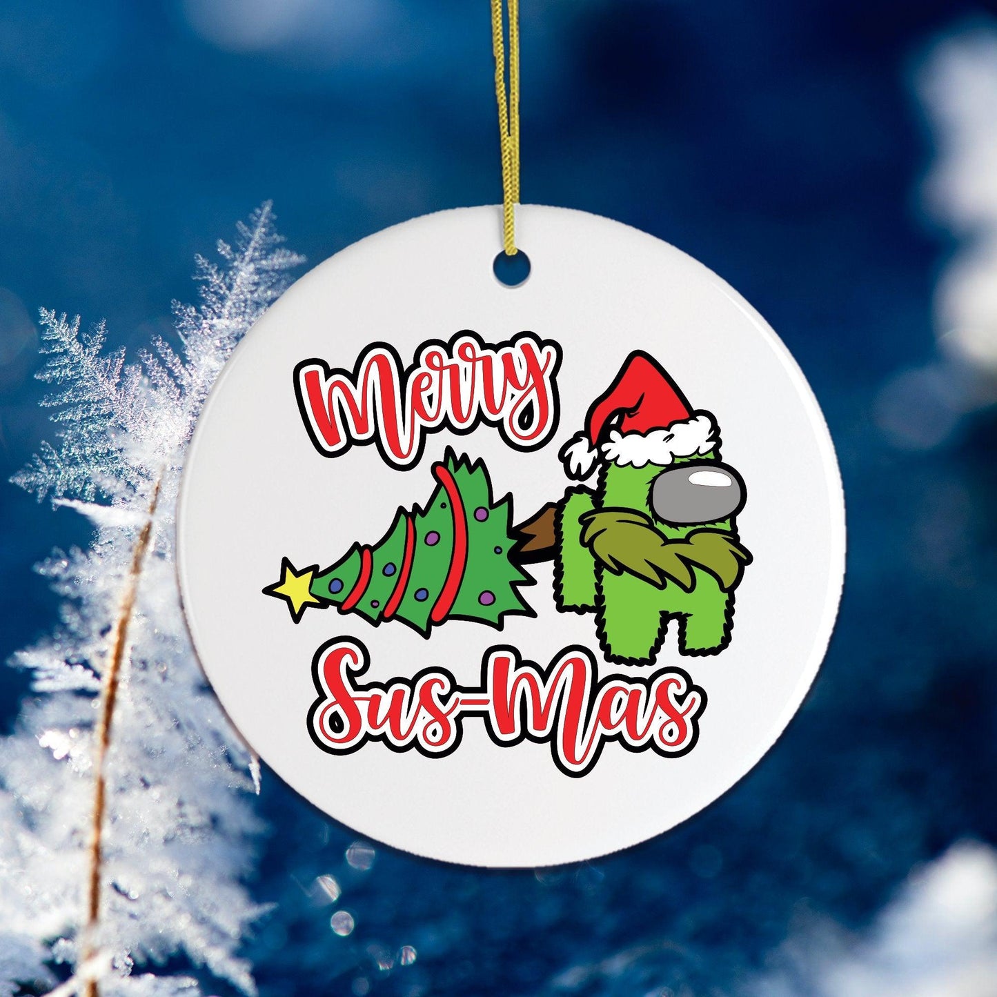 Merry Sus-Mas Funny Christmas Ornament