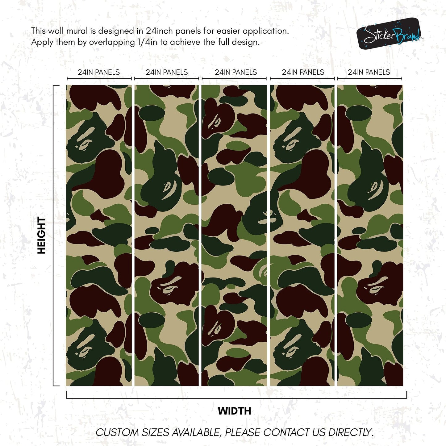 Bape Camo Wallpaper Mural. Green Camo Streetwear Hype Beast Aesthetics. #6662