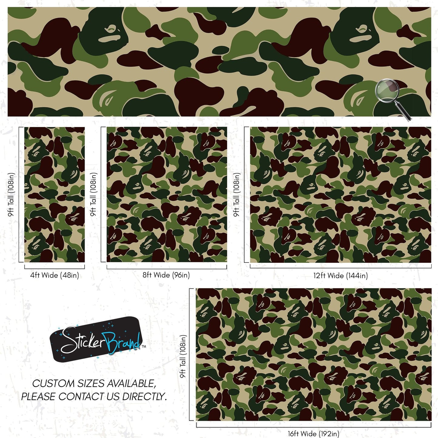 Bape Camo Wallpaper Mural. Green Camo Streetwear Hype Beast Aesthetics. #6662