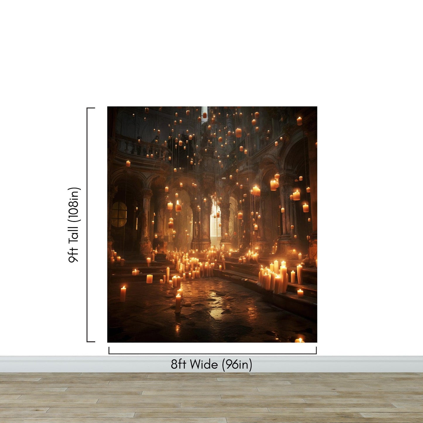 Floating Candles /  Great Hall Room Wallpaper /  Wizardly World Wall Mural. #6764