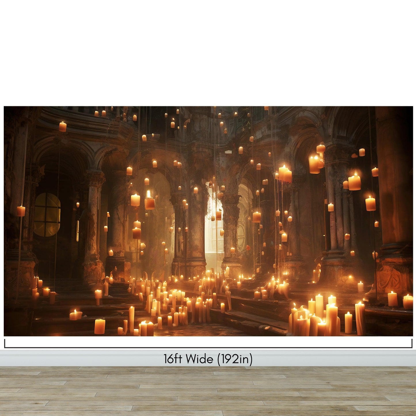 Floating Candles /  Great Hall Room Wallpaper /  Wizardly World Wall Mural. #6764