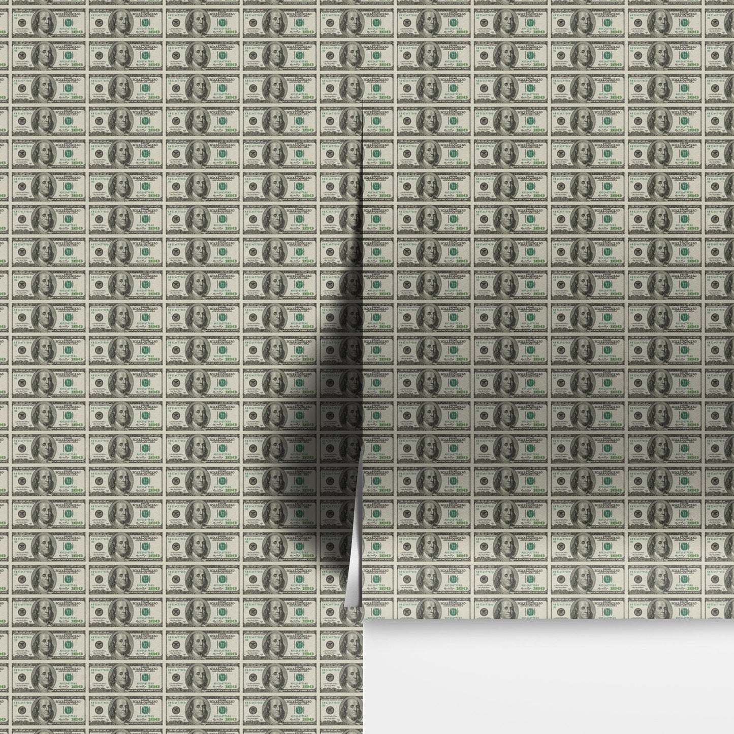 100 Dollar Bill Wallpaper Mural. Cash Money Wall Mural. #6713