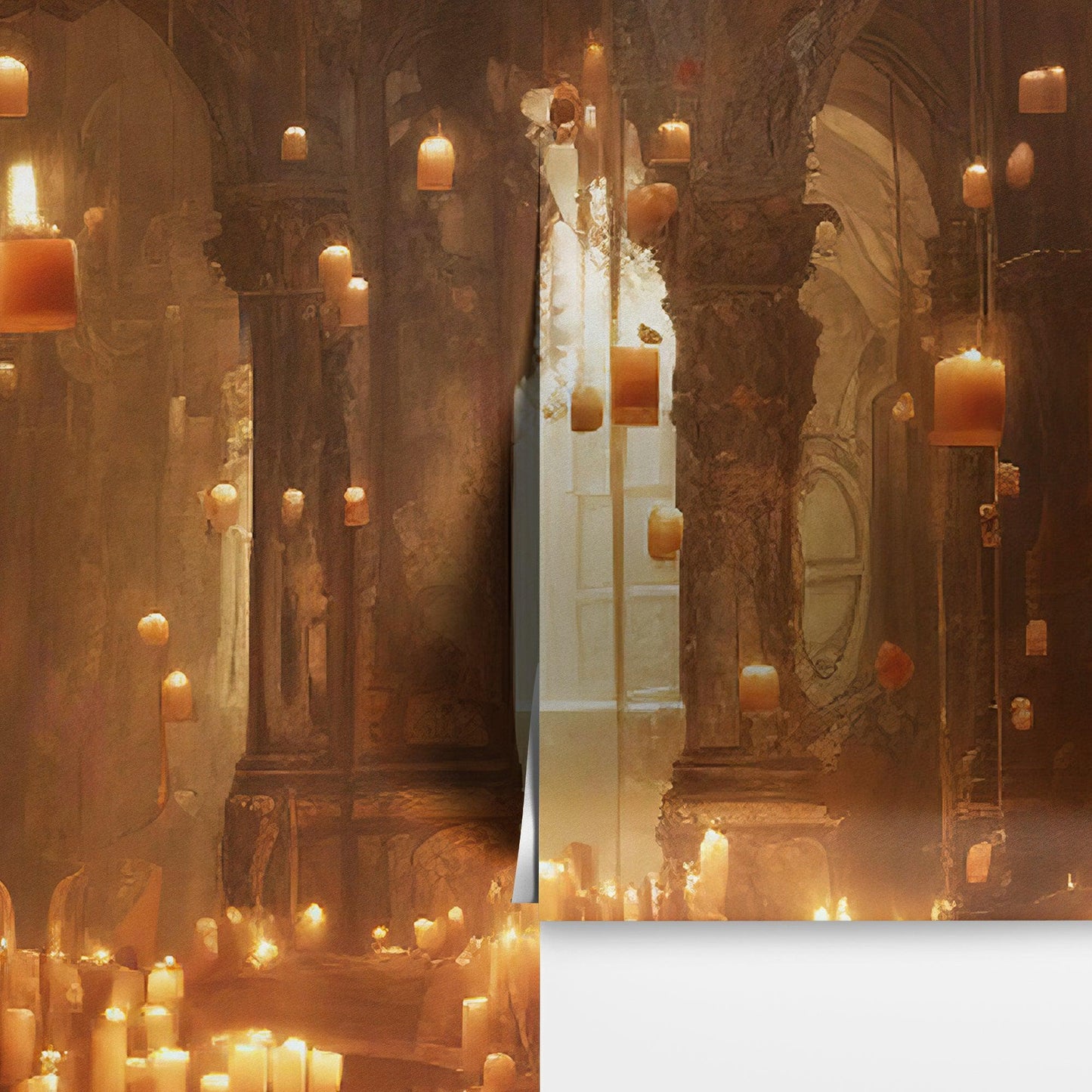 Floating Candles /  Great Hall Room Wallpaper /  Wizardly World Wall Mural. #6764