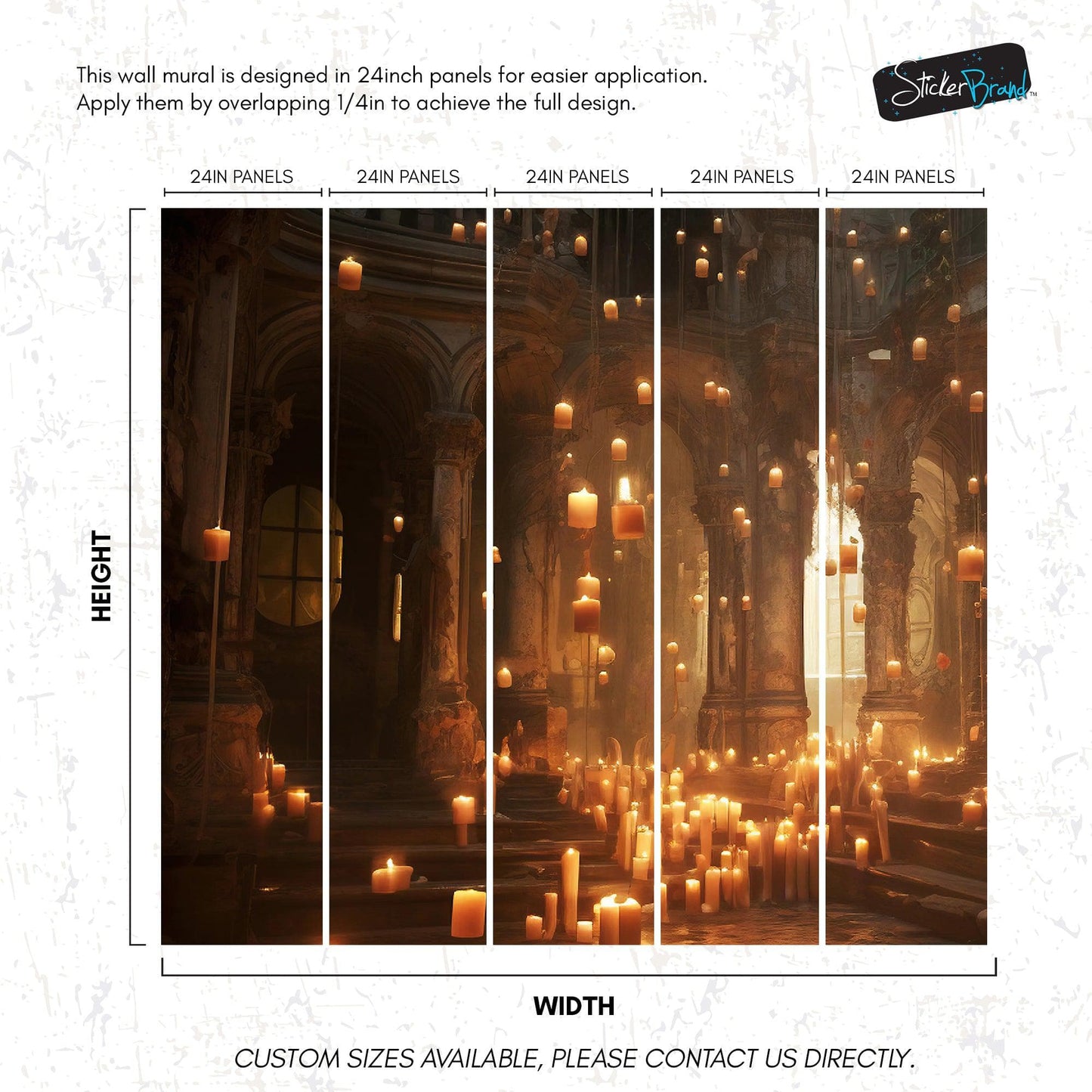 Floating Candles /  Great Hall Room Wallpaper /  Wizardly World Wall Mural. #6764