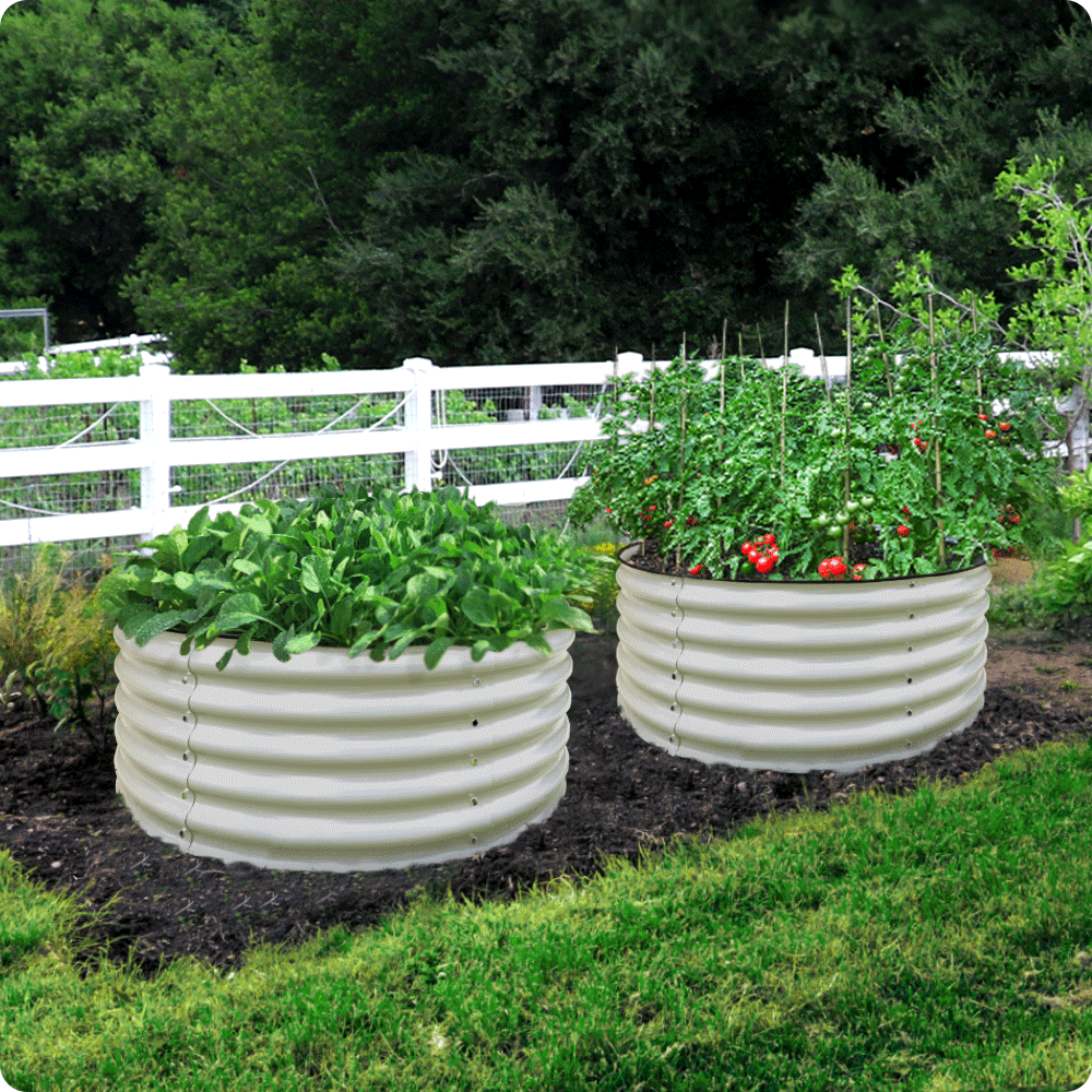 Olle Gardens 17" Tall x 42" Round Raised Garden Bed