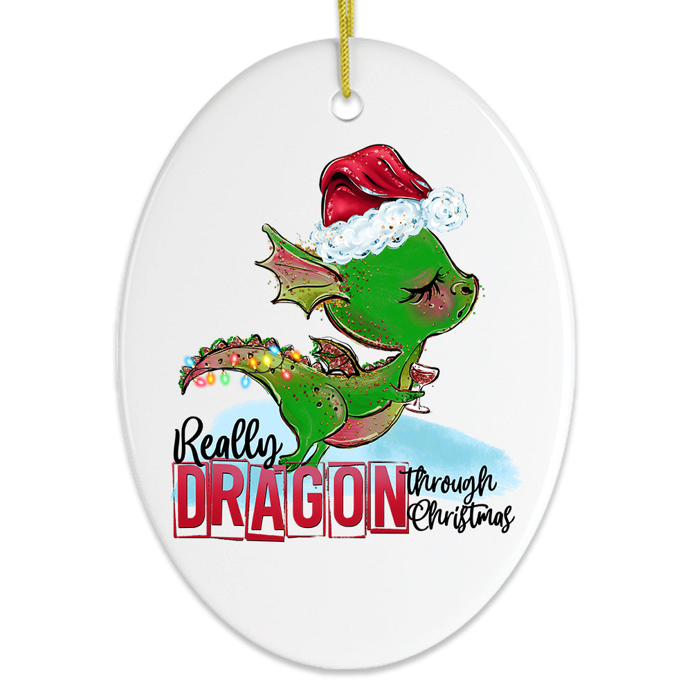 Really Dragon Through Christmas Ornament