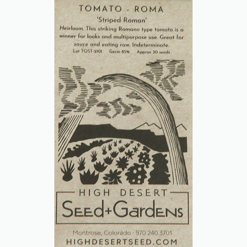 Striped Roman Paste Tomato Seeds